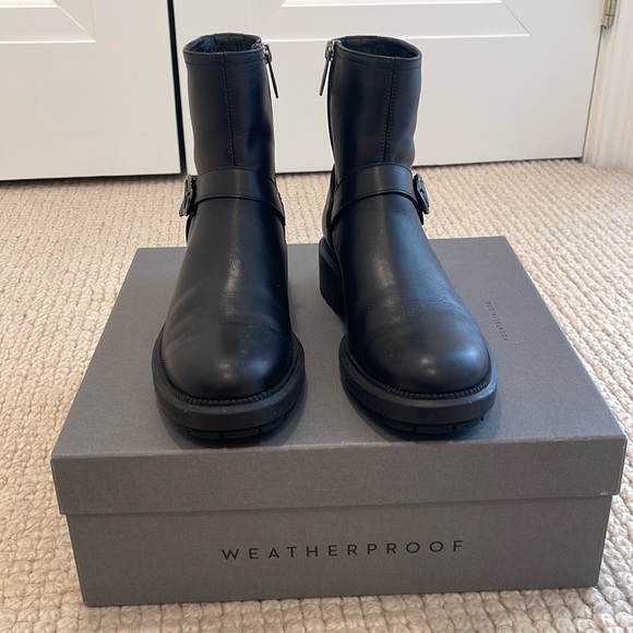 Aquatalia Lynlee Calf Zip Up Weatherproof Boots. - Picture 1 of 4